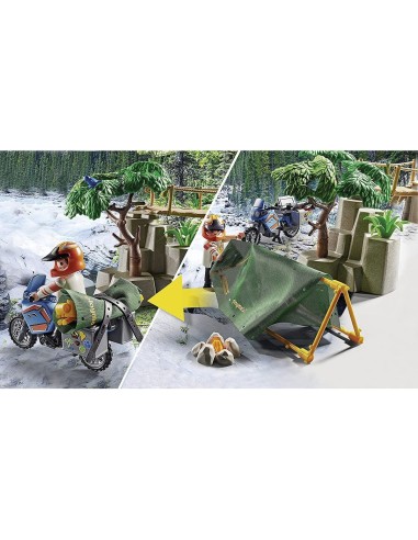 PLAYMOBIL® - 70663 - Unité de secouristes avec hélicoptère Rescue Action