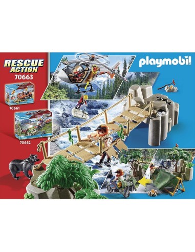 PLAYMOBIL® - 70663 - Unité de secouristes avec hélicoptère Rescue Action