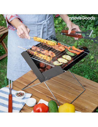 Mini-barbecue Pliable Portable pour Charbon Foldecue InnovaGoods