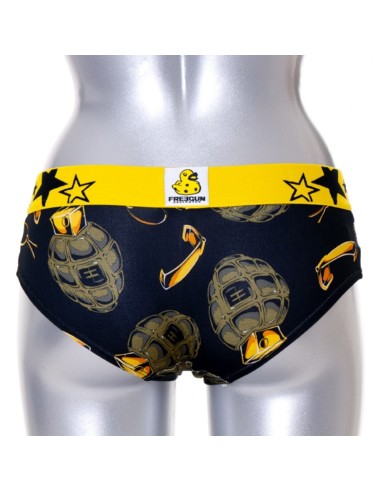 Freegun - Boxer Original Femme XPLOD - Jaune/Noir