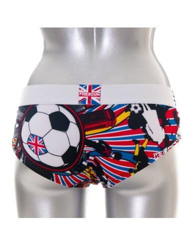 Freegun - Boxer Original Femme FOOT - Blanc/Noir