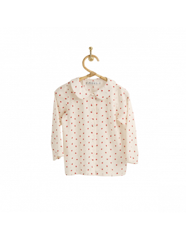 Pirouli - Denise blouse with Red Strawberry Design