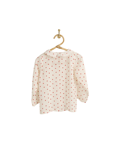Pirouli - Chemisier Denise motifs Fraise Rouge