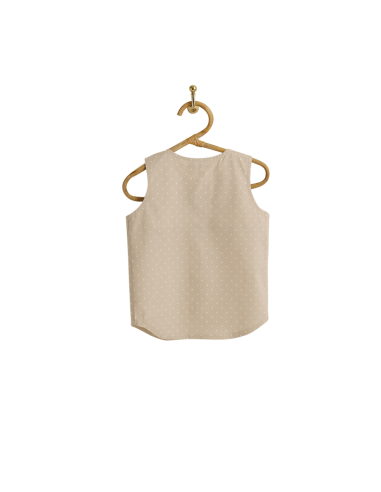 PIROULI - Blouse Jade imprimé pois pêche