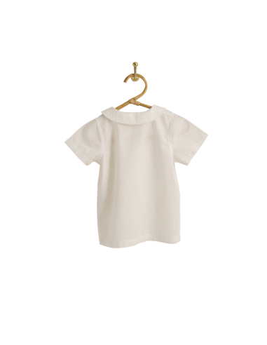 PIROULI - Chemisier Karine imprimé pois beige