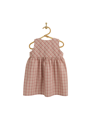 PIROULI - Robe Lilou motif écossais rose