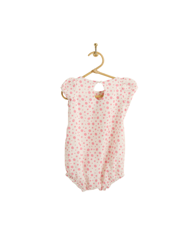 PIROULI - Barboteuse Pauline imprimé ballon rose