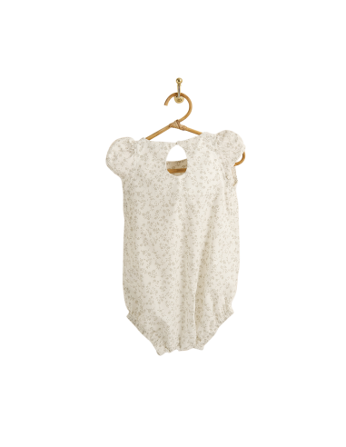 PIROULI - Barboteuse Pauline imprimé fleur gris