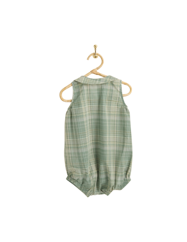 PIROULI - Barboteuse Timéo motif madras kaki