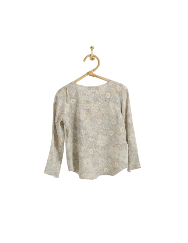 PIROULI - Blouse Chloé imprimé forêt marron