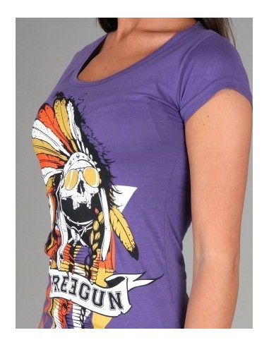Freegun - T-shirt Femme Indian Purple