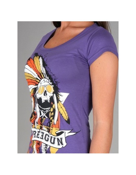 Freegun - T-shirt Femme Indian Purple