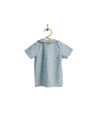 PIROULI - Chemisier Karine bouquet bleu