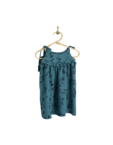 PIROULI - Robe Emeline fleur aigue-marine