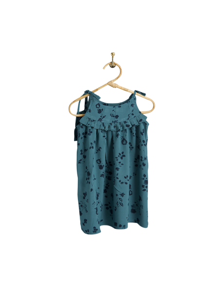 PIROULI - Robe Emeline fleur aigue-marine