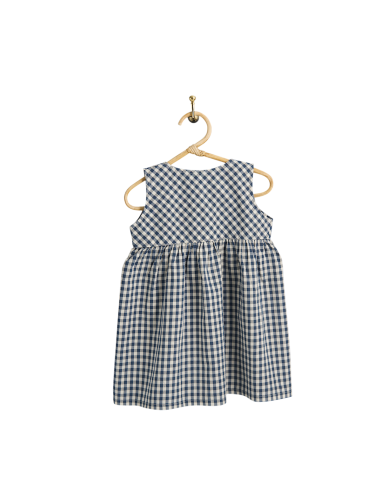 PIROULI - Robe Lilou vichy marine