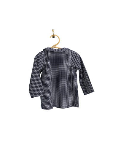 PIROULI - Vareuse Célestin motif carreaux marine